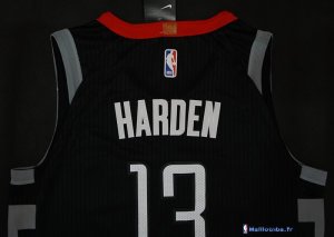 Maillot NBA Pas Cher Houston Rockets James Harden 13 Noir Statement 2017/18