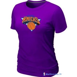T-Shirt NBA Pas Cher Femme New York Knicks Pourpre