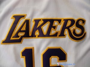 Maillot NBA Pas Cher Los Angeles Lakers Pau Gasol 16 Blanc