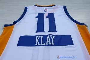 Maillot NBA Pas Cher Noël Golden State Klay 11 Blanc