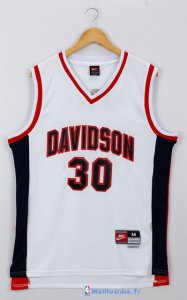 Maillot NCAA Pas Cher Davidson Stephen 30 Curry Blanc