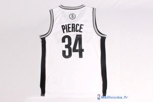 Maillot NBA Pas Cher Brooklyn Nets Paul Pierce 34 Blanc