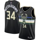 Milwaukee Bucks Giannis Antetokounmpo Nike Black Finished Swingman Jersey - Statement Edition