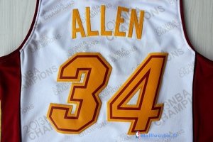 Maillot NBA Pas Cher Miami Heat Ray Allen 34 Blanc Or