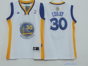 Maillot NBA Pas Cher Golden State Warriors Junior Stephen Curry 30 Blanc