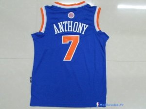 Maillot NBA Pas Cher New York Knicks Junior Carmelo Anthony 7 Bleu