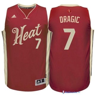 Maillot NBA Pas Cher Noël Miami Heat Dragic 7 Rouge