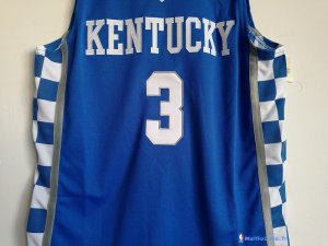 Maillot NCAA Pas Cher Kansas Bam Adebayo 3 Bleu