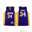 Maillot NBA Pas Cher Los Angeles Lakers Shaquille O'Neal 34 Pourpre