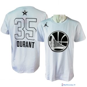 Maillot Manche Courte All Star 2018 Kevin Durant 35 Blanc