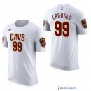 Maillot Manche Courte Cleveland Cavaliers Jae Crowder 99 Blanc 2017/18