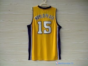 Maillot NBA Pas Cher Los Angeles Lakers Metta World 15 Peace Jaune