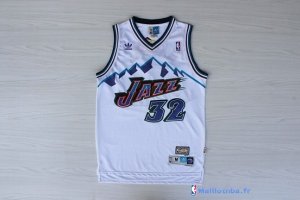 Maillot NBA Pas Cher Utah Jazz Karl Malone 32 Blanc