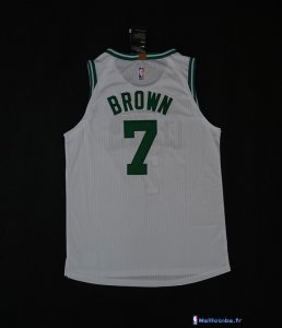 Maillot NBA Pas Cher Boston Celtics Jaylen Brown 7 Blanc 2017/18