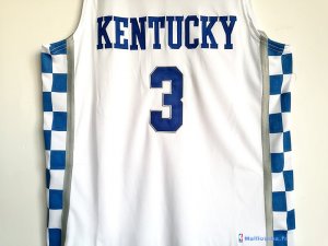 Maillot NCAA Pas Cher Kansas Bam Adebayo 3 Blanc