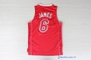 Maillot NBA Pas Cher Miami Heat LeBron James 6 Rouge