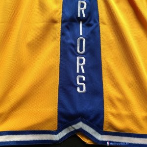 Pantalon NBA Pas Cher Golden State Warriors Retro Jaune