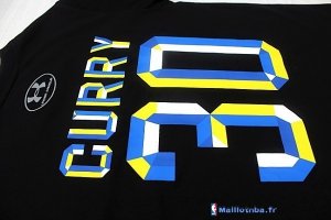 Maillot NBA Pas Cher Golden State Warriors Stephen Curry 30 Noir Bleu MC