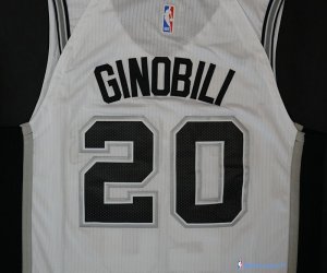 Maillot NBA Pas Cher San Antonio Spurs Manu Ginóbili 20 Blanc Association 2017/18