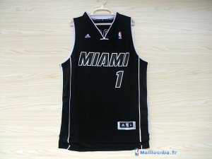 Maillot NBA Pas Cher Miami Heat Chris Bosh 1 Noir