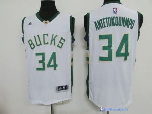 Maillot NBA Pas Cher Milwaukee Bucks Giannis Antetokounmpo 34 Blanc