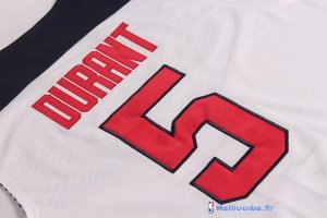 Maillot NBA Pas Cher USA 2014 Durant 5 Blanc