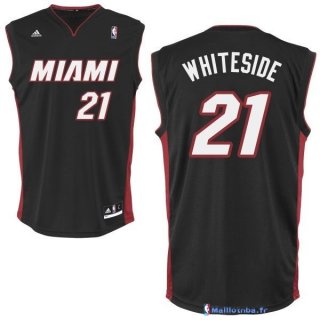 Maillot NBA Pas Cher Miami Heat Jamaal Magloire 12 Noir Rouge