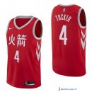 Maillot NBA Pas Cher Houston Rockets P.J. Tucker 4 Nike Rouge Ville 2017/18