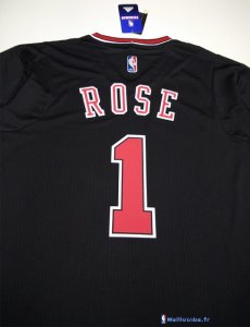 Maillot NBA Pas Cher Chicago Bulls Derrick Rose 1 Noir MC