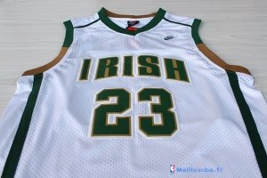 Maillot NCAA Pas Cher Irish LeBron James 23 Blanc