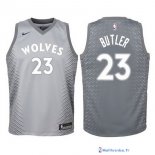 Maillot NBA Pas Cher Minnesota Timberwolves Junior Jimmy Butler 23 Nike Gris Ville 2017/18