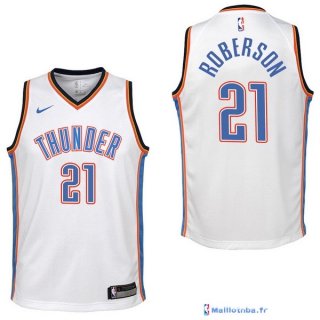 Maillot NBA Pas Cher Oklahoma City Thunder Junior Andre Roberson 21 Blanc Association 2017/18