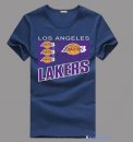 T-Shirt NBA Pas Cher Los Angeles Lakers Tinta Bleu 2