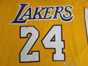 Maillot NBA Pas Cher Los Angeles Lakers Kobe Bryant 24 Jaune MC