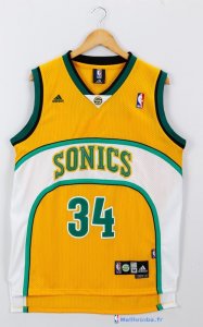 Maillot NBA Pas Cher Seattle Supersonics Ray Allen 34 Jaune