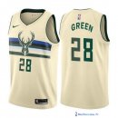 Maillot NBA Pas Cher Milwaukee Bucks Gerald Green 28 Nike Crema Ville 2017/18