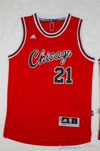 Maillot NBA Pas Cher Chicago Bulls Jimmy Butler 21 Rouge Retro