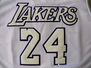 Maillot NBA Pas Cher Noël Los Angeles Blanc Lakers Bryant 24