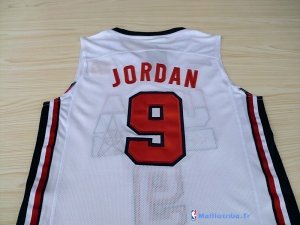 Maillot NBA Pas Cher USA 1992 Jordan 9 Blanc