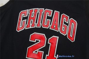 Maillot NBA Pas Cher Chicago Bulls Jimmy Butler 21 Noir Rouge