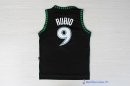 Maillot NBA Pas Cher Minnesota Timberwolves Ricky Rubio 9 Retro Noir