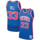 Detroit Pistons Grant Hill Mitchell & Ness Blue 1995-96 Hardwood Classics Swingman Player Jersey