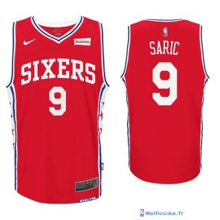 Maillot NBA Pas Cher Philadelphia Sixers Dario Saric 9 Rouge 2017/18