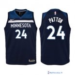 Maillot NBA Pas Cher Minnesota Timberwolves Junior Justin Patton 24 Marine Icon 2017/18