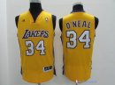 Maillot NBA Pas Cher Los Angeles Lakers Shaquille O'Neal 34 Jaune