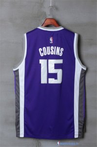 Maillot NBA Pas Cher Sacramento Kings DeMarcus Cousins 15 Pourpre Blanc