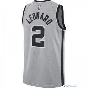 Maillot NBA Pas Cher San Antonio Spurs Kawhi Leonard 2 Gris Statement 2017/18