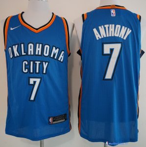 Maillot NBA Pas Cher Oklahoma City Thunder Carmelo Anthony 7 Bleu Icon 2017/18