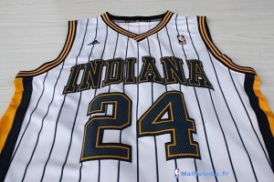 Maillot NBA Pas Cher Indiana Pacers Paul George 24 Blanc Bande