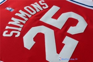 Maillot NBA Pas Cher Philadelphia Sixers 2016 Ben Simmons 25 Rouge